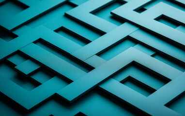 Teal 3d geometric abstract background texture design blue