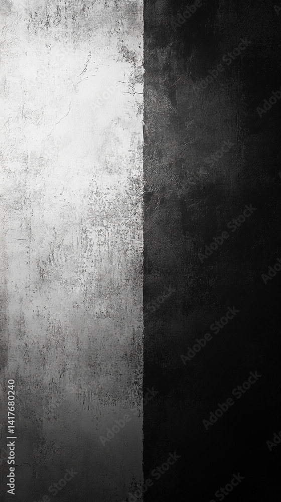 Poster grainy gradient background fading from black to white with soft vignette evokes mystery transition a