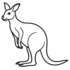 Kangaroo Outline Vector