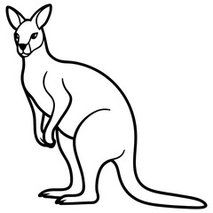 Kangaroo Outline Vector