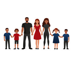 Obraz premium group of patchwork family vector icon design