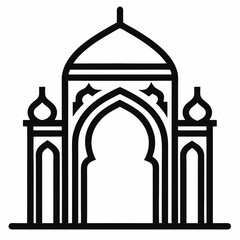 taj mahal vector illustration
