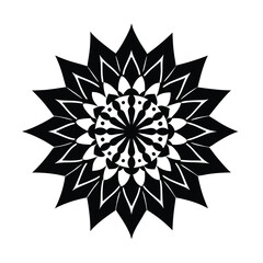 deco mandala abstract watercolor blend  vector art silhouette