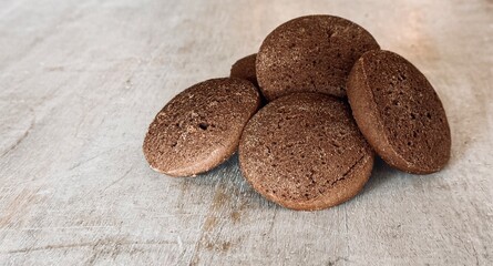 Healthy carob cookies, homemade sugar-free snack.