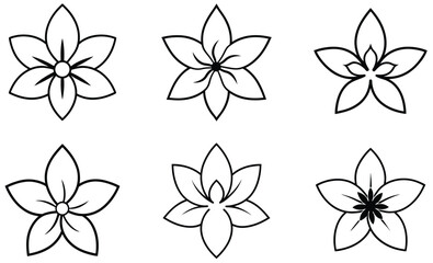 A set of vector flowers in a seamless floral pattern design showcases spring beauty with butterfly and leaf elements