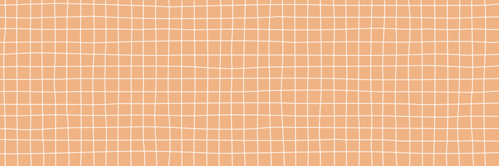 Graph paper seamless pattern. Mocha mousse vector background with lines and squares. Beautiful notebook paper texture