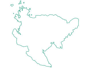 佐賀県　地図　白　イラスト