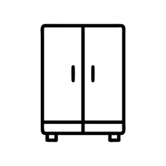 Double Door Wardrobe with Handle Pulls Icon Design