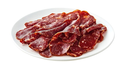 Obraz premium raw minced meat isolated on white background 