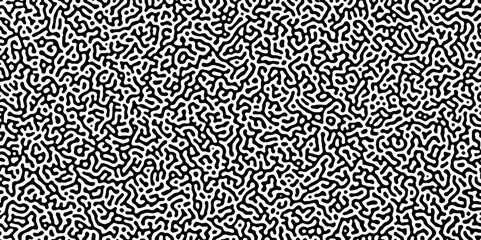 Turing reaction diffusion monochrome seamless pattern with chaotic motion . Natural seamless line pattern. Reaction-diffusion or truing pattern formation. abstract truing organic	
