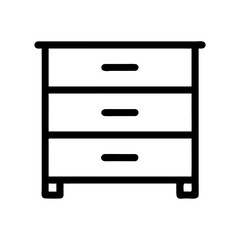 Drawer Chest with Horizontal Handles Icon Design