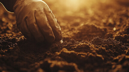 Scientist analyzing soil with shiny high tech tools symbolizes environmental research precision innovation and sustainability efforts to understand and protect Earth's natural resources

