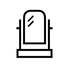 Dressing Mirror with Stand Frame Icon Design