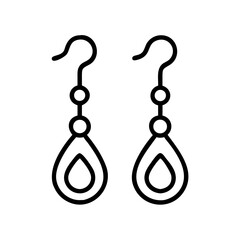 Drop Earrings with Hook Tops Icon Design