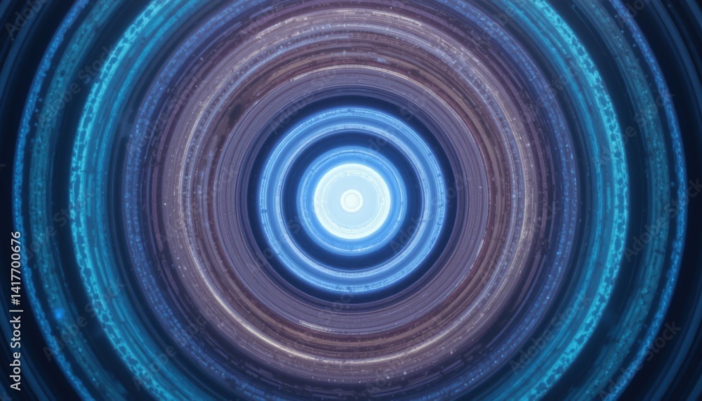 Poster dynamic circular motion abstract digital composition visual art vibrant color palette symmetrical pe