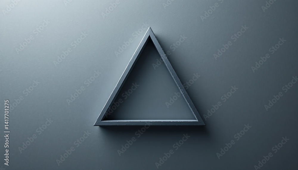 Poster exploring geometric creativity minimalist triangle design digital art modern environment abstract vi