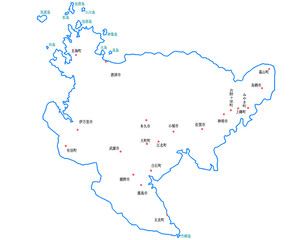Obraz premium 佐賀県 地図 白 斑点 イラスト