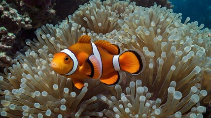 Colorful Ornamental Fish in a Coral Reef Environment