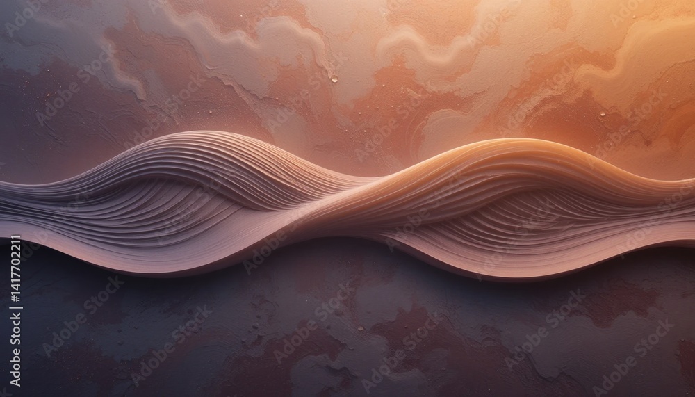 Poster dynamic flowing patterns abstract setting digital art serene environment close-up view visual harmon