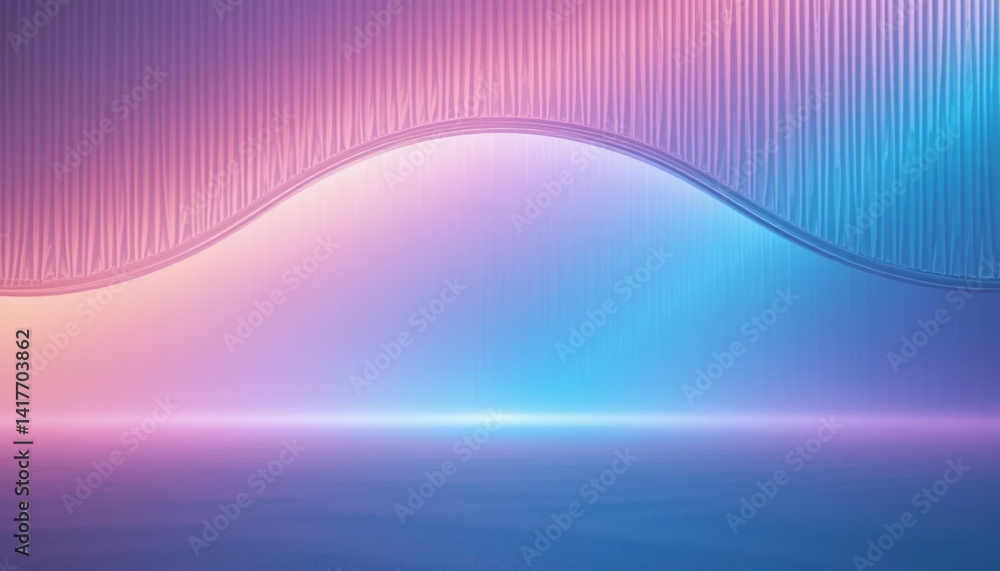 Poster dynamic wave pattern in neon colors digital art environment modern aesthetic abstract design engagin