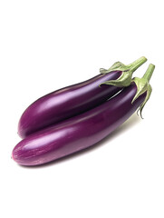 Japanese Eggplant Single isolated on white background