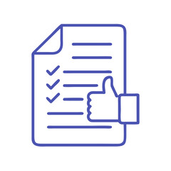 Feedback Form with Thumbs Up Symbol Icon Design