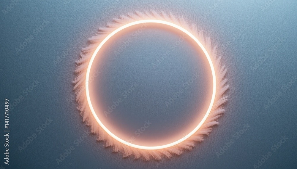 Poster dynamic circular light animation digital art abstract environment futuristic concept high-resolution
