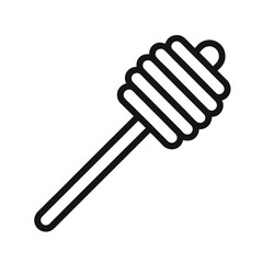honey dipper outline icon on white background