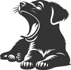 Black dog vector