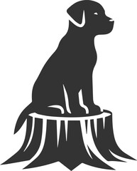 Black dog vector
