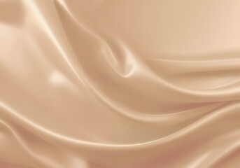 Light soft pale pastel brown beige nude white abstract background. Shiny silk fabric. Metallic shine. Light reflection. Disign.