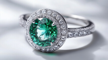 Elegant diamond engagement ring set in silver showcasing luxury and love