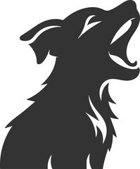 Black dog vector