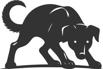 Black dog vector