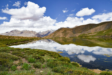 mountain landscape with lake