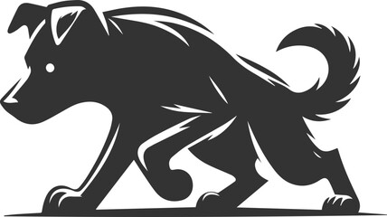 Black dog vector