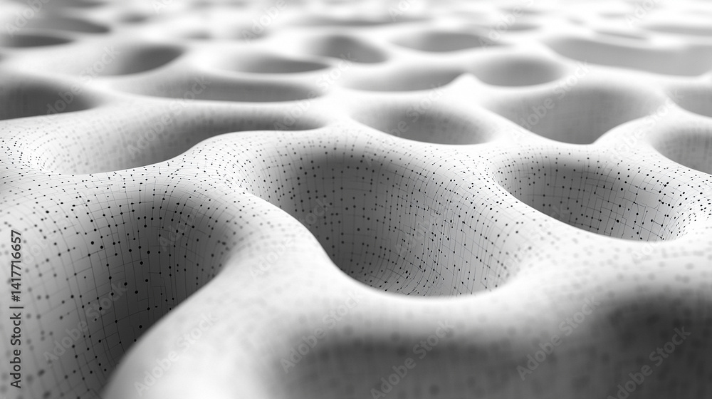 Poster white gold and silver digital maze with interconnected circuit patterns evokes a deep tech aesthetic