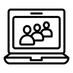 Webinar Vector Line icon Design