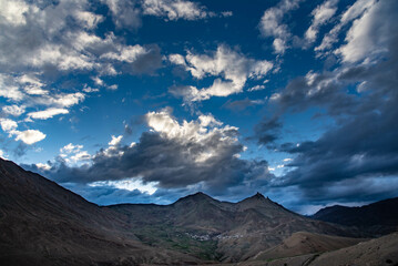 clouds over the mountains