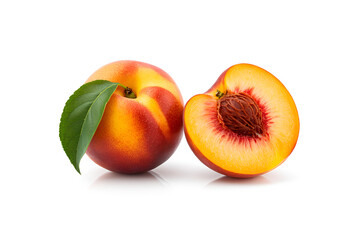 nectarine isolated on white background