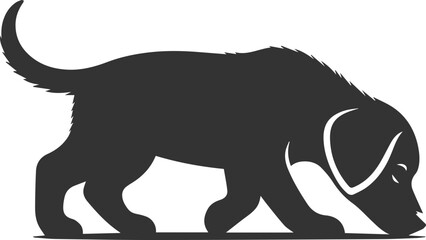 Black dog vector