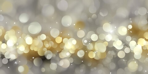 Obraz premium Abstract bokeh background with gold and silver lights