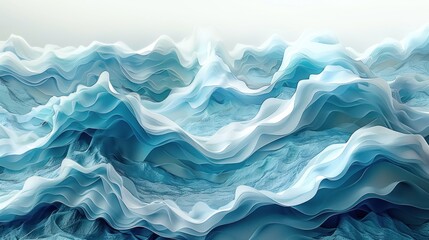 Obraz premium Gentle waves rise and fall, reflecting the serene beauty of dawn