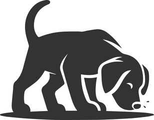 Black dog vector