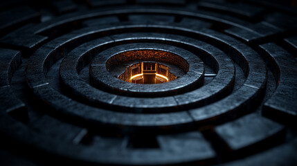 White gold and silver digital maze with interconnected circuit patterns evokes a deep tech aesthetic symbolizing complexity ethics and decision making in advanced technological systems

