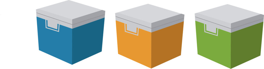 Plastic water cooler vector illustration &ndash; flat design beverage dispenser icon isolated on white background