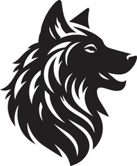 Wolf silhouette isolated