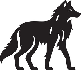 Wolf silhouette isolated