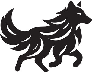 Wolf silhouette isolated