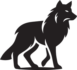 wolf black silhouette